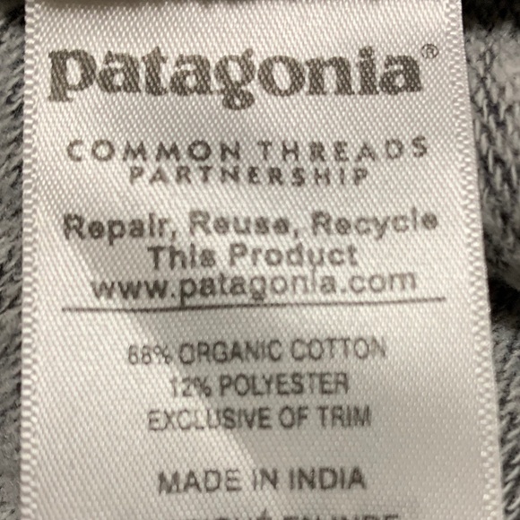 Patagonia Men's P-6 Logo Lightweight Crew Sweatshirt Grey Large Outdoors Minimal - Picture 5 of 9